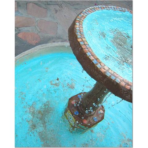 Blue Water Fountain 8x10 photo