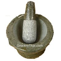 Thai Granite Mortar and Pestle 8 "