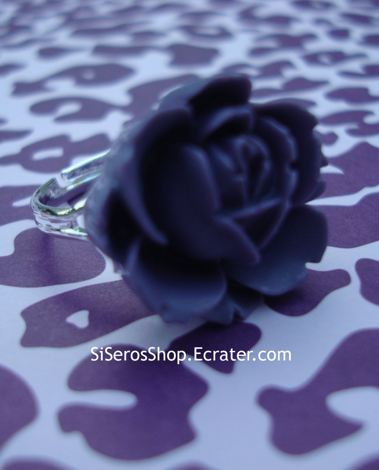 DARK PURPLE Rose Ring