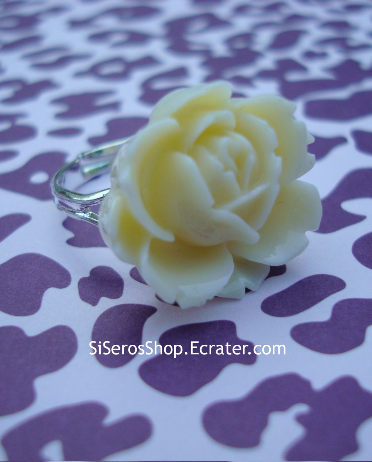 LIGHT YELLOW Rose Ring