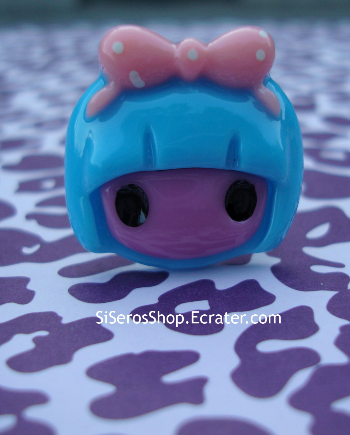 Rainbow Girl Ring- BLUE Hair