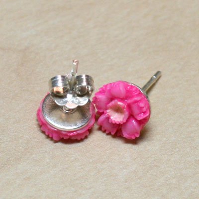 Hot Pink Wildflower Earrings
