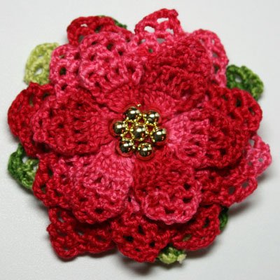 Poinsettia Brooch