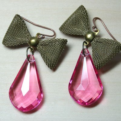 Vintage Bow Dangle Earrings