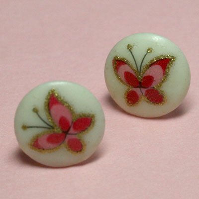 Vintage Butterfly Stud Earrings