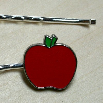 An Apple a Day Hair Clips
