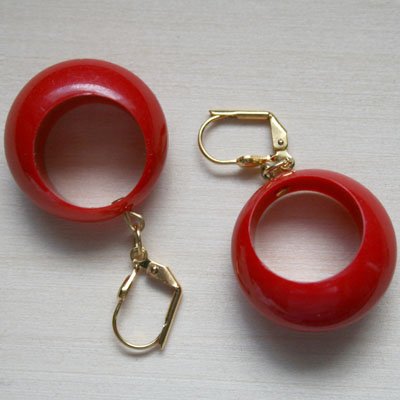 Seeing Red Hoop Earrings