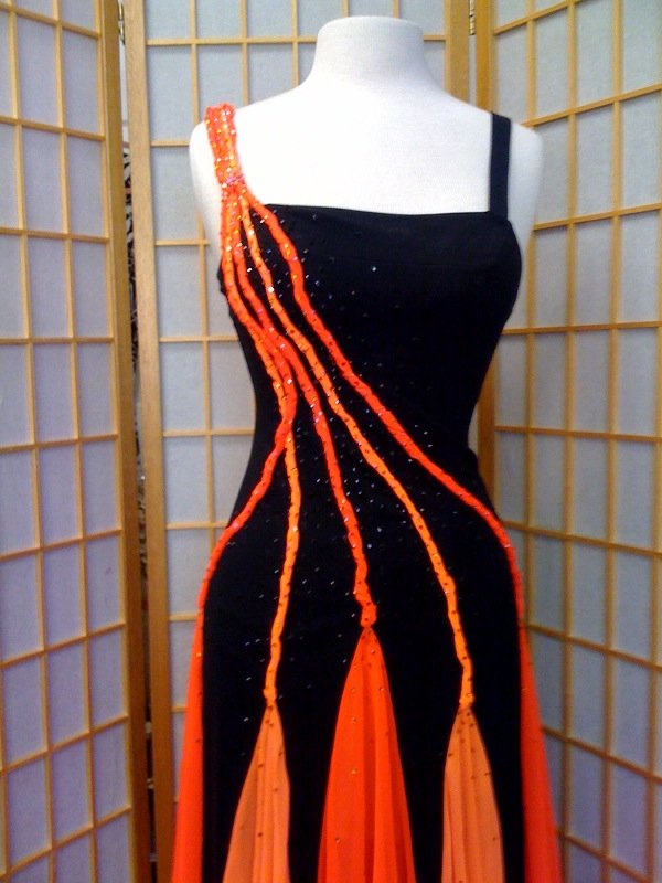 Black ball gown