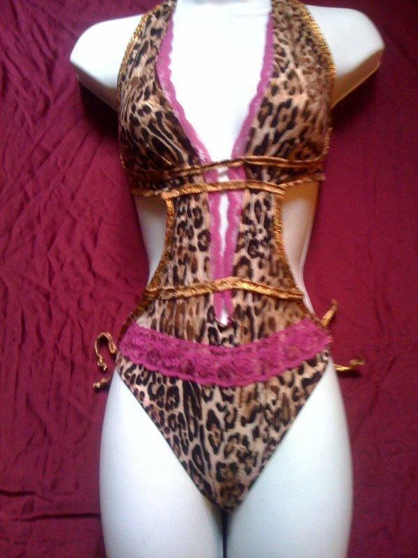 lepard one piece swimsuit