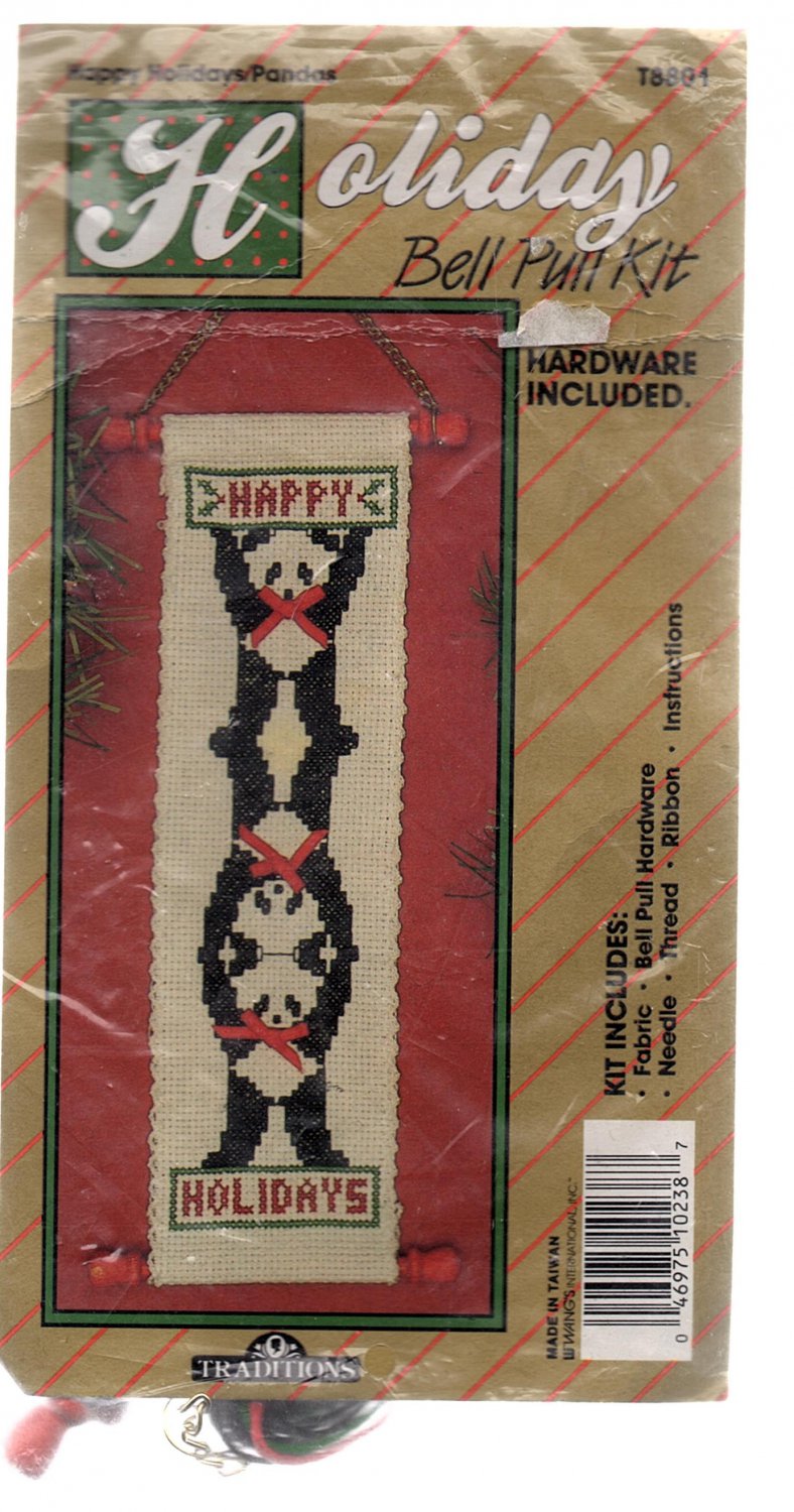 Happy Holidays Panda Bell Pull Kit