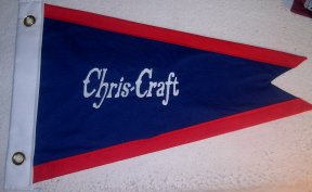 Custom Cotton Pre War Chris Craft Boat Burgee Flag