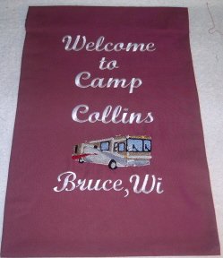 Personalized RV Motorcoach Garden Flag