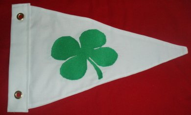 DOUBLE SIDED COTTON SHAMROCK BOAT BURGEE FLAG