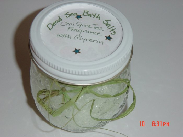 CHAI SPICE TEA FRAGRANCE SEA SALT BATH SALT - 8OZ. JAR