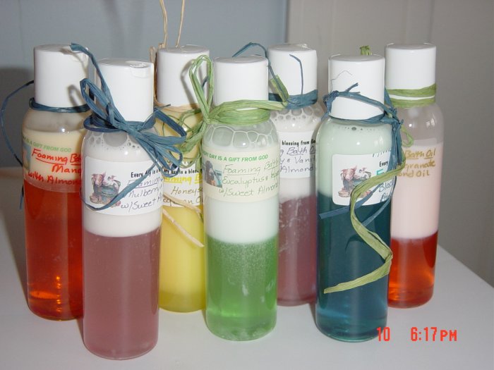 POMEGRANATE FOAMING BATH OIL - 4oz. bottle