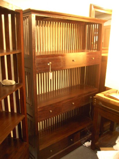 Bali Living Big Book Shelves with 9 drawers
