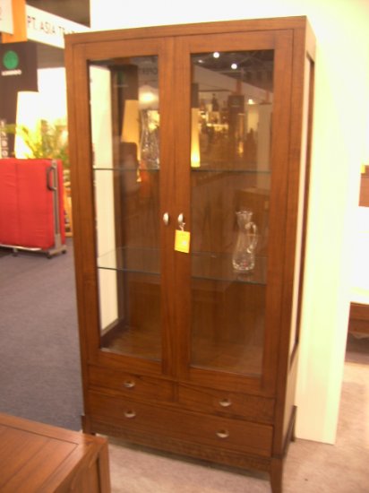Bali Contemporary Glass Display with 4 drawers 3 shelves cam Sin$799