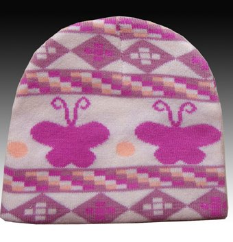 Classique Pink Girls Beanie Hat