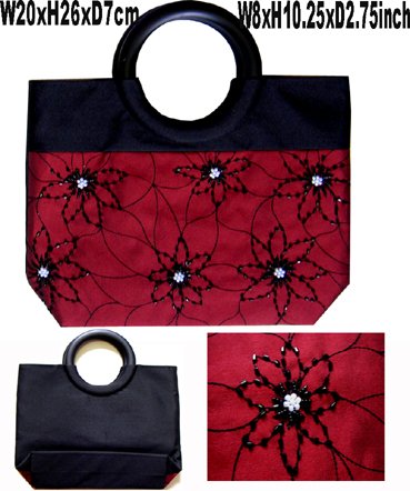 Classique Maroon Embroidered/Beaded Bag