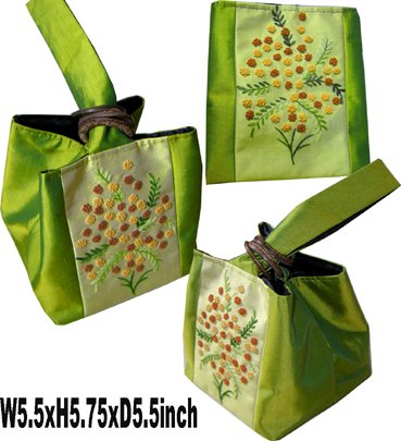 Classique Green Embroidered Bag