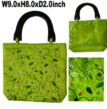 Classique Green Embroidered Bag