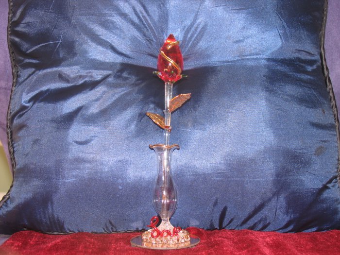 Sculptured Glass Rose