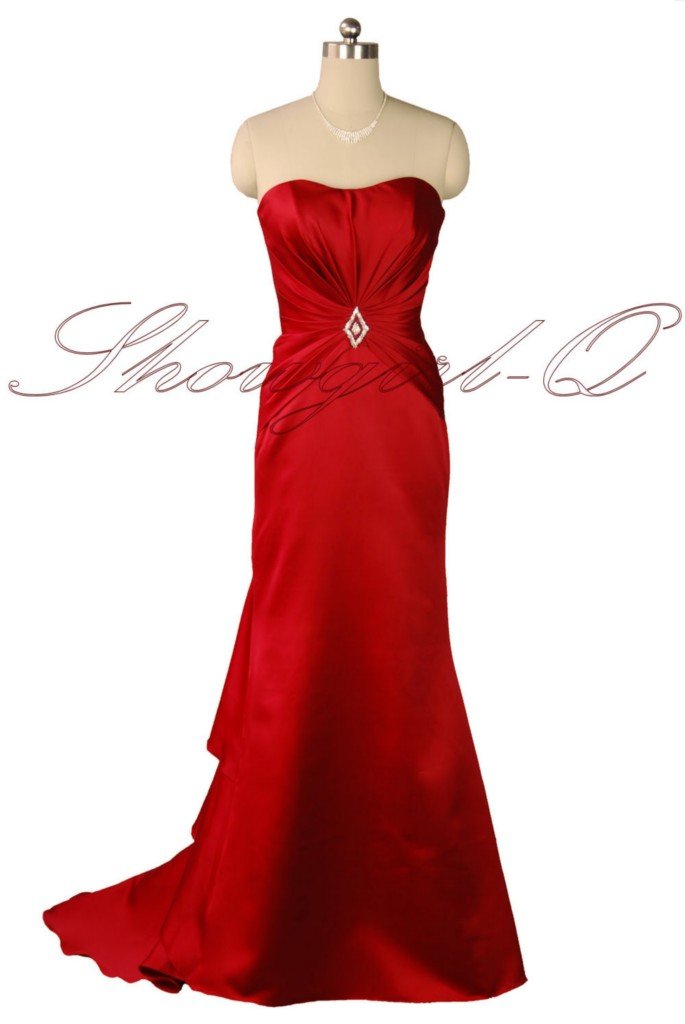 5376 RED Bridesmaid Evening Dress Prom Ball Gown Robe