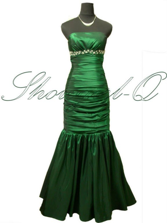 GREEN EVENING DRESS PROM DRESSES BALL GOWN