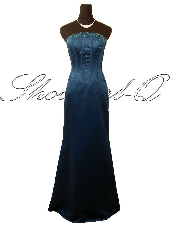 5474 TEAL EVENING DRESS PROM BALL GOWN BRIDESMAID