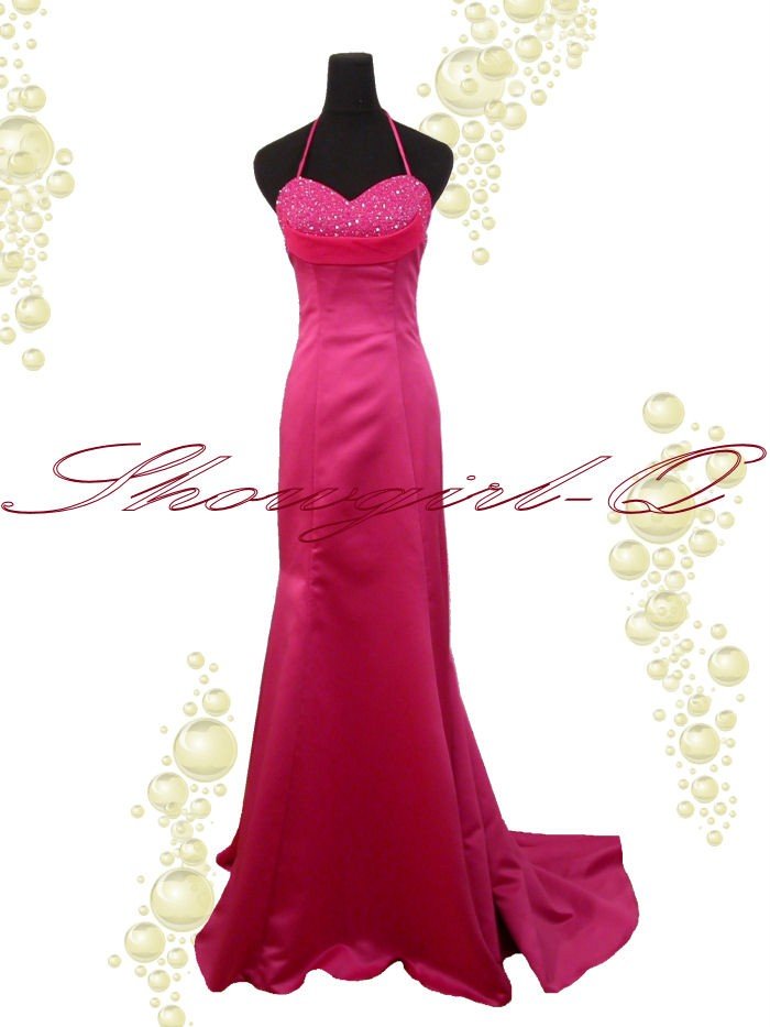3498 EVENING PROM DRESS BALL GOWN HOT PINK BRIDESMAID