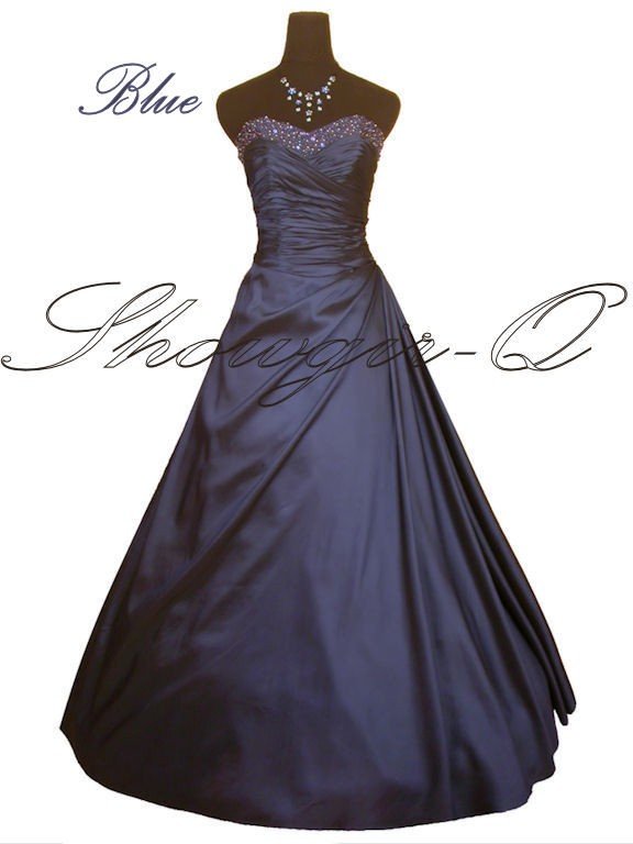 3497BL EVENING DRESS PROM BALL GOWN 8 10 12 14 16 18 20