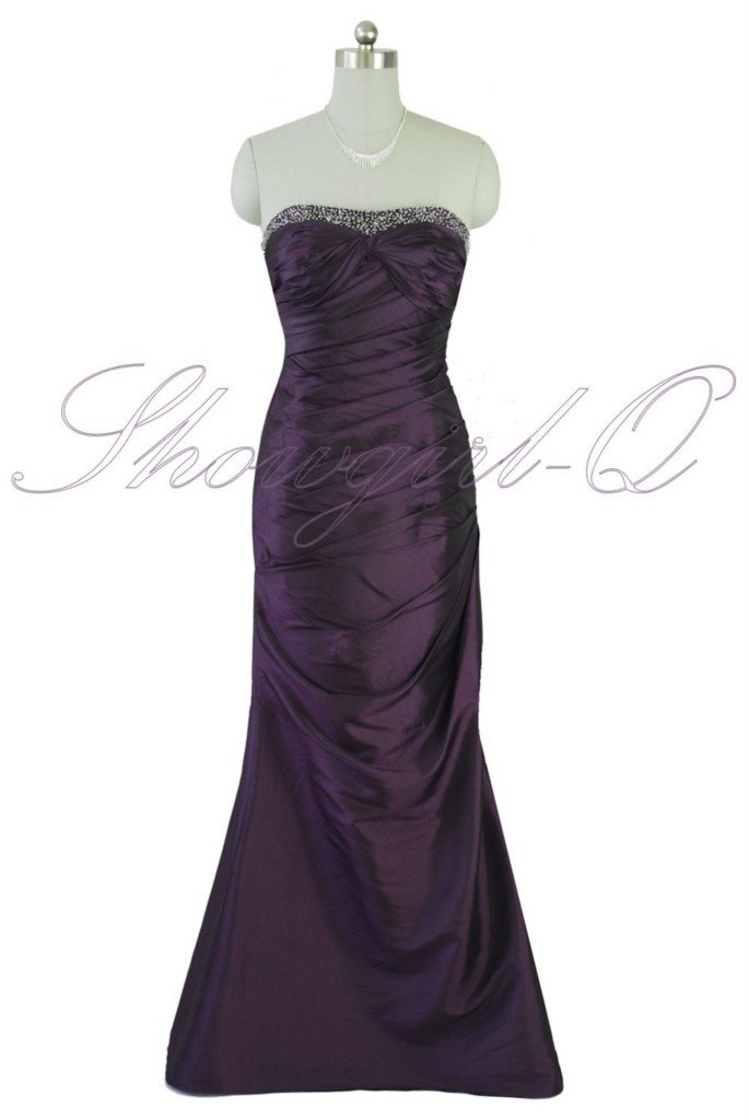 5269 PURPLE EVENING DRESS PROM BALL GOWN BRIDESMAID