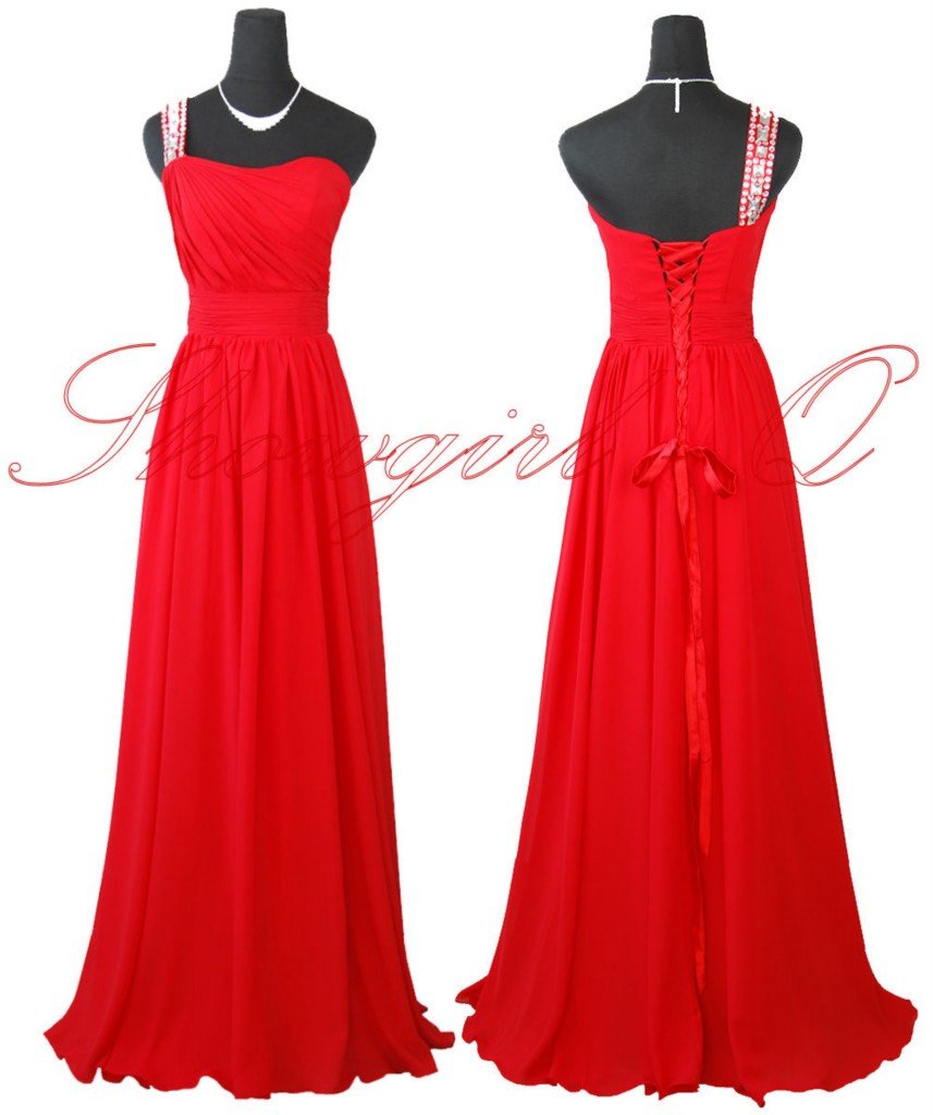 5246 RED DRESS PROM BALL GOWN 8 10 12 14 16 18 20