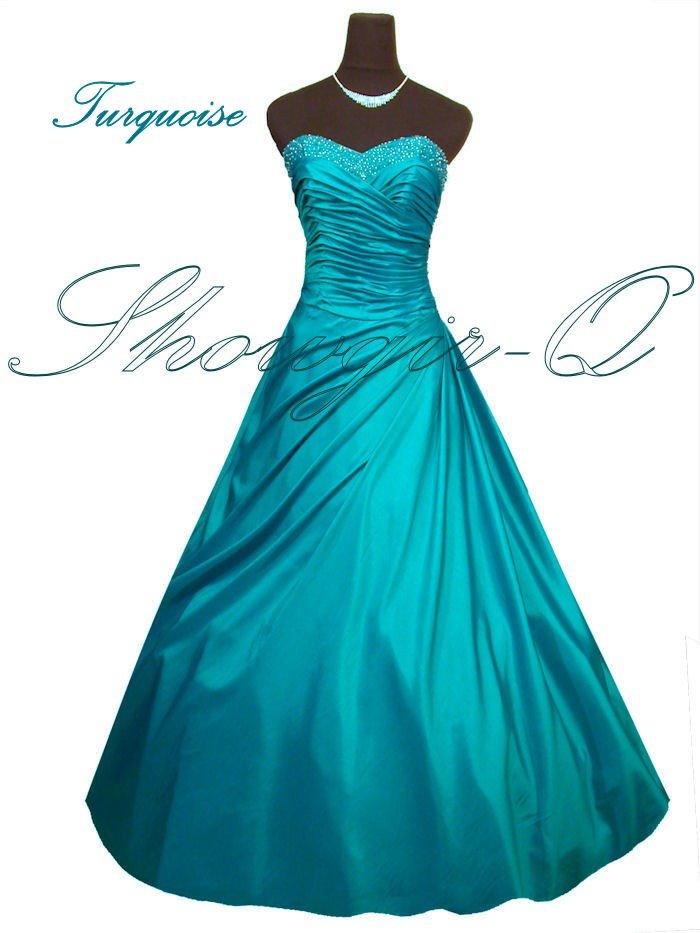 3497TU EVENING DRESS PROM BALL GOWN 8 10 12 14 16 18 20