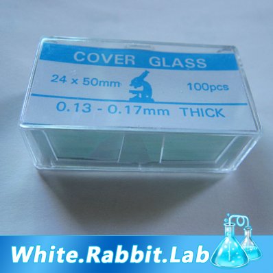 100 pcs Microscope Rectangle Cover Glass Slip 24*50 mm