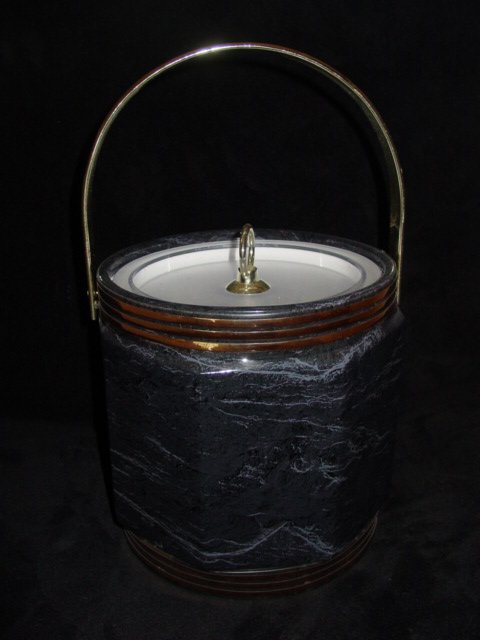 Black Marble Ice Bucket