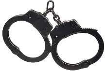 Double Lock Black Handcuffs