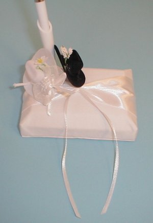 Western Cowboy Hats Pen and Base 2pc Set - Wedding -