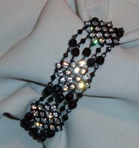 Avon Vintage Bracelet Rhinestones with Black Finish
