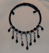 Avon Vintage Necklace Rhinestones with Black Finish