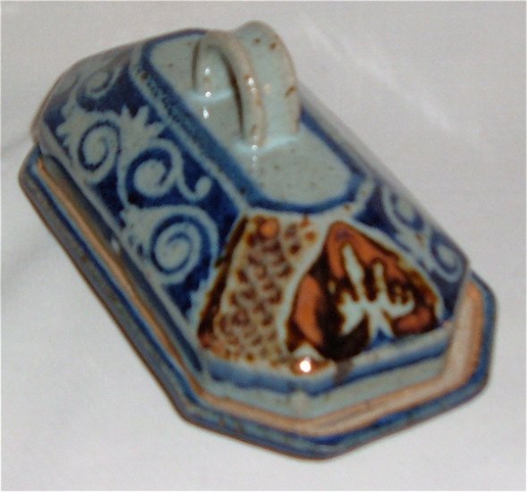 Modern Vintage Pottery Butter Dish - Salt type glaze