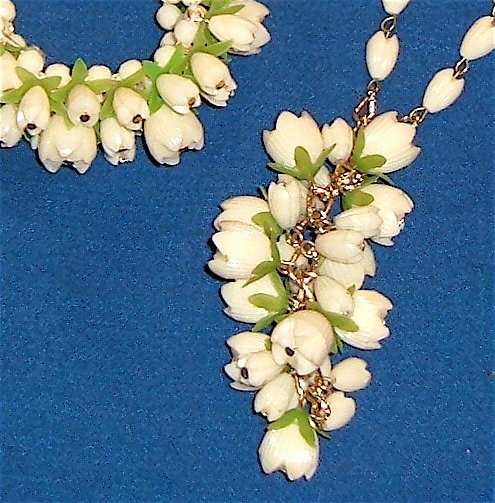 Vintage Demi Necklace And Bracelet - Plastic or Celluloid Faux Ivory