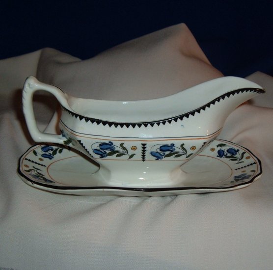 WOOD and SONS LTD Pottery Bluebell Pattern Sauce Underplate