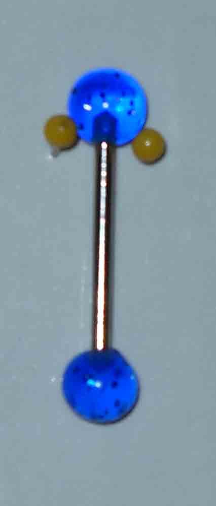 Blue Glitter Acrylic Tounge Bar