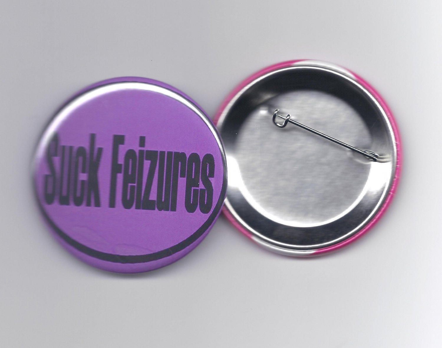 Suck Feizures Pinback Button "Seizures Awareness"