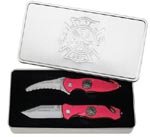 2pc Fire and Rescue lock knives
