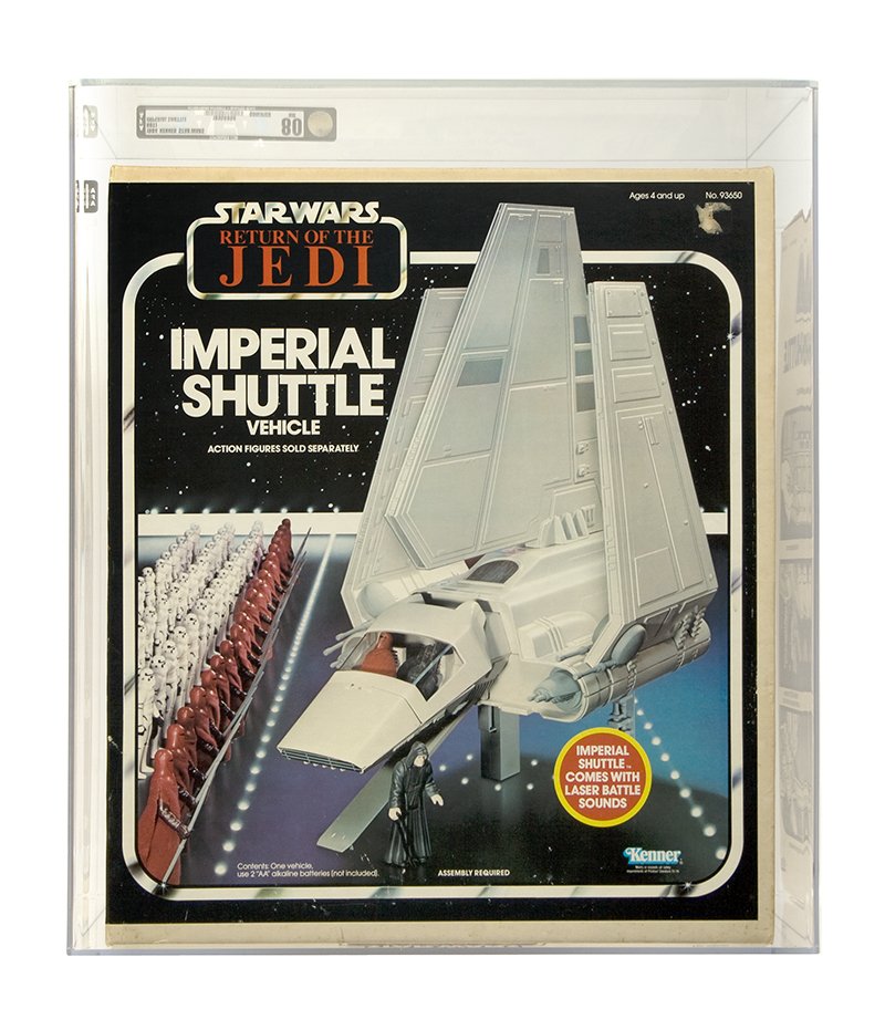 Vintage Boxed Vehicle ROTJ Imperial Shuttle AFA-Qualified 80 NM #18956899
