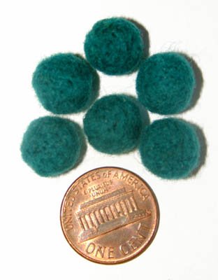 Felt Beads Green 8mm