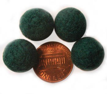 Felt Beads Green 12mm