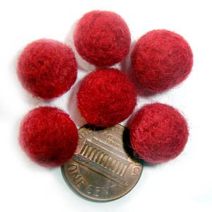 Felt Beads Red 8mm